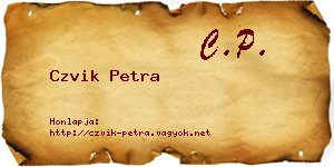 Czvik Petra névjegykártya